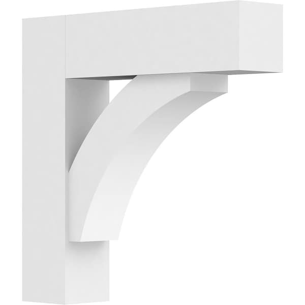 Ekena Millwork Standard Thorton Architectural Grade PVC Bracket with Block Ends, 3"W x 16"D x 16"H BKTP03X16X16THR05 - main